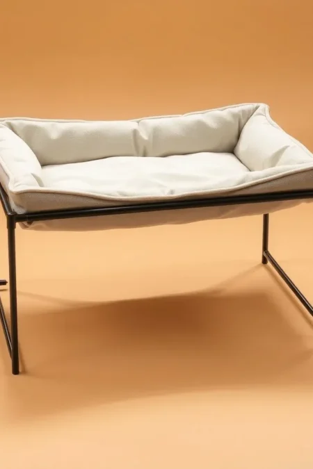 Cama elevada transpirable de lona