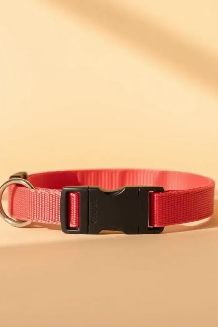 Collar ajustable de nylon coral