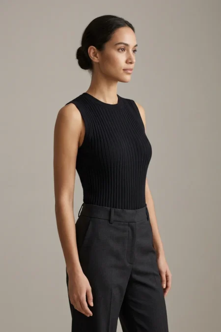 Top Ribbed Dama vista posterior