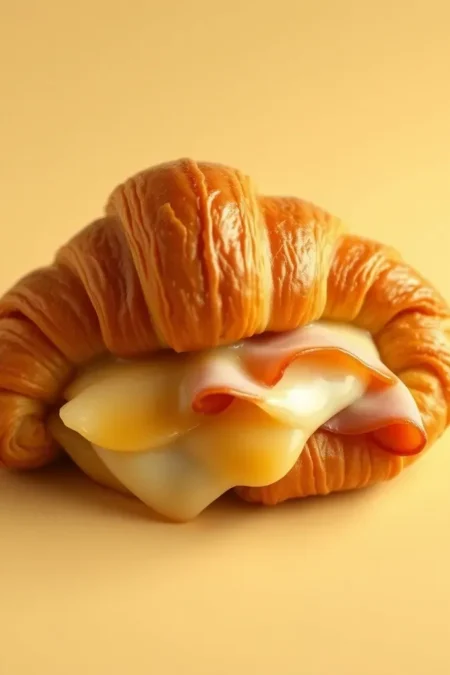 Croissant jamón y queso